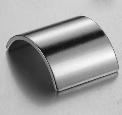 Industrial Thin Ring N52 Neodymium Arc Magnets Customized Size